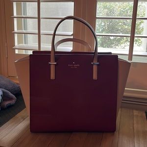 Kate Spade purse cedar street in maroon and cream